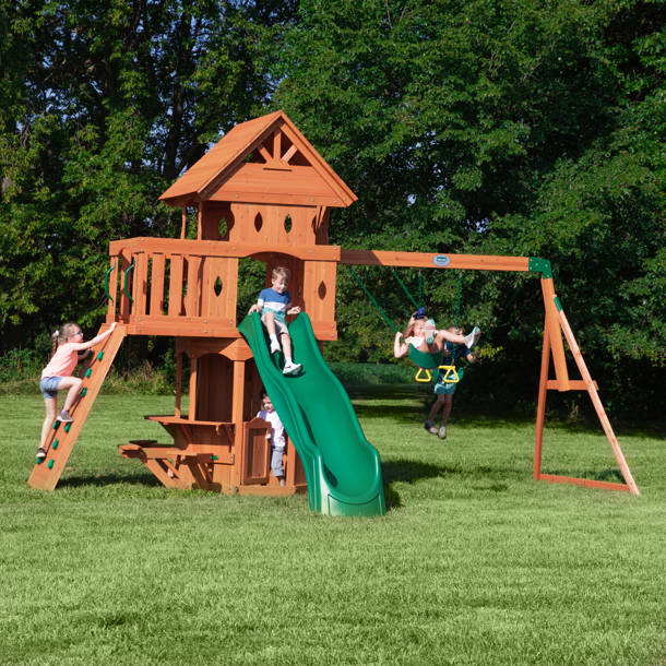Backyard Discovery Woodland All Cedar Swing Set & Reviews Wayfair